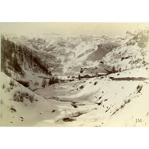 Zermatt river bed winter